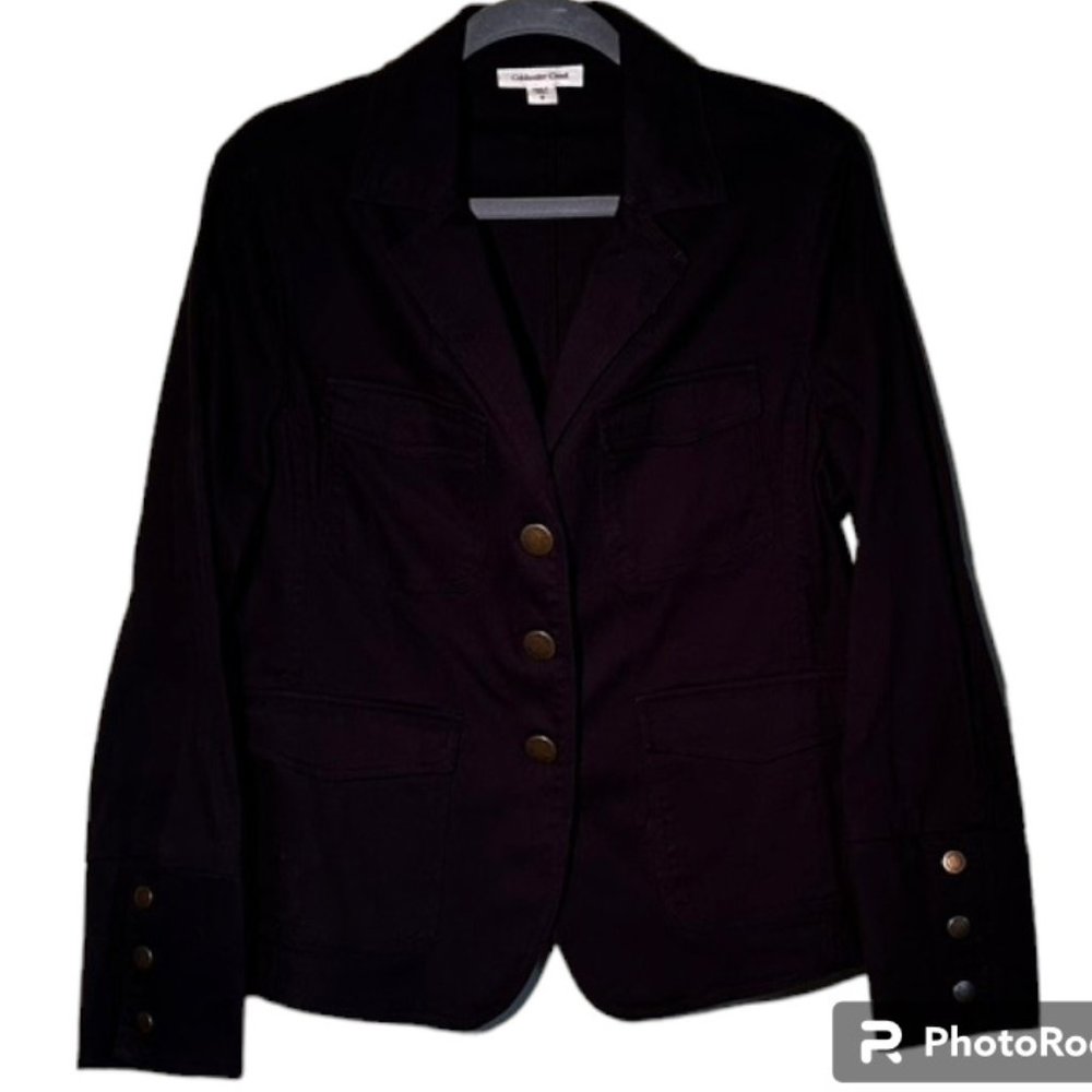 Coldwater Creek Casual Black Blazer Size 12 EUC